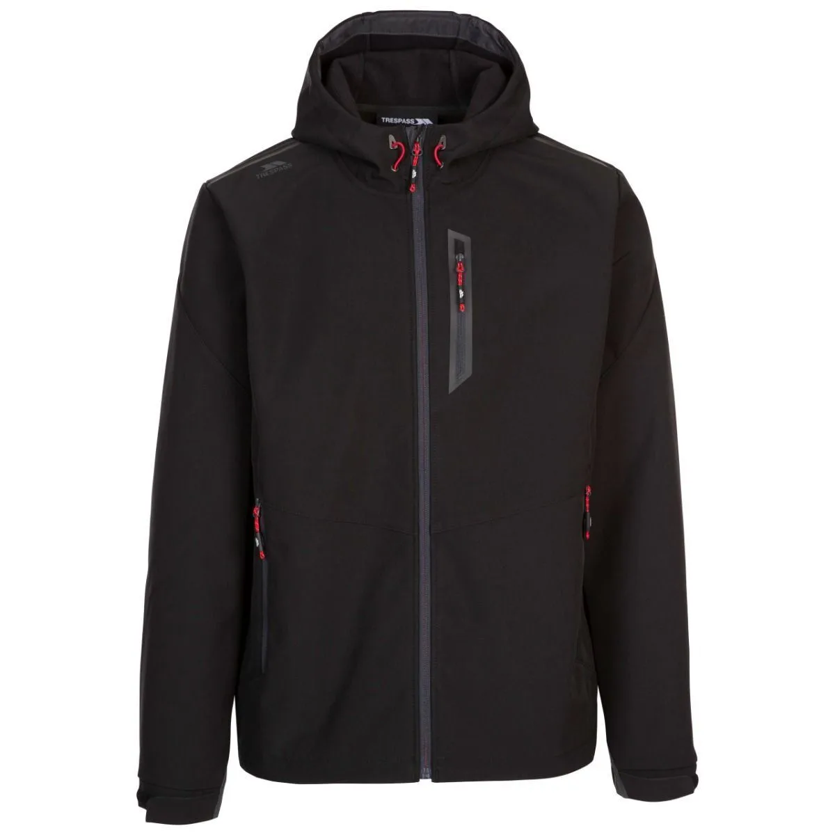 Mens Marlon Soft Shell Jacket (Black) - Size Medium - Trespass - FashionsVida