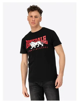 T-shirt à Manches Courtes Ervan Black / Red / White S - Lonsdale - FashionsVida