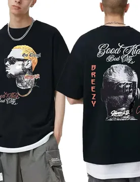 Rapper Chris Brown Breezy Graphics Tshirt Hip Hop Streetwear R&B Short Sleeve Tops 100% Cotton Men T Shirts Summer Unisex Tees - Aliexpress - FashionsVida
