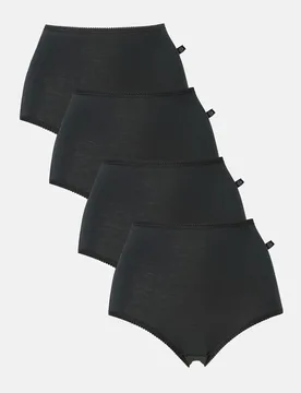 Womens Four-pack Bamboo Full Briefs - - Size: XL - British Boxers - FashionsVida