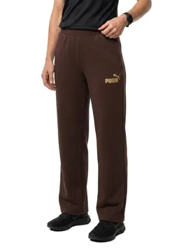 Pantaloni Sportivi Essential Elevated High Waist Straight Leg Chocolate Fondue M - Puma - FashionsVida