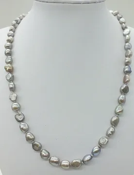 Mm Natural Gray Tahiti Baroque Pearl Necklace 45CM - Aliexpress - FashionsVida