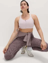 Ultimate Support Zip Up Non Wired Sports Bra A-GG Pale Pink C female