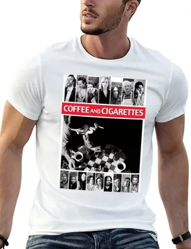 Coffee and Cigarettes by Jim Jarmusch Movie Poster T-Shirt Big Size Simple T-Shirt - Aliexpress - FashionsVida