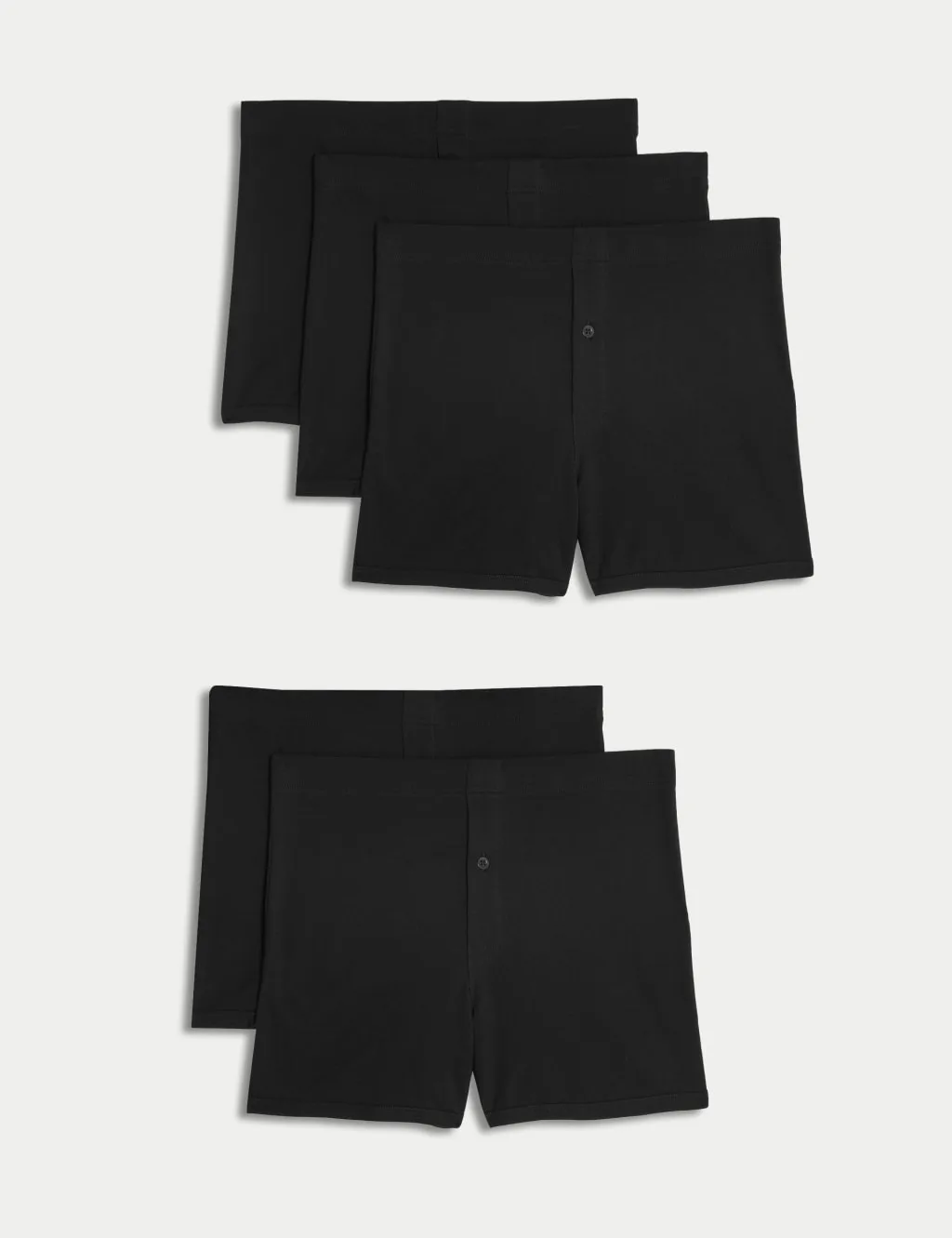 Pack Essential Cotton Trunks Black male - M&S - FashionsVida