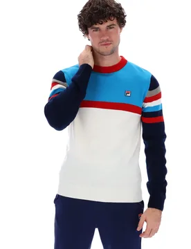 Lorenzo Stripe Crew Sweater - XS - FILA - FashionsVida