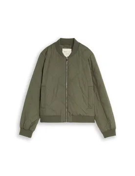 Quilted bomber collar jacket female - XS - FashionsVida