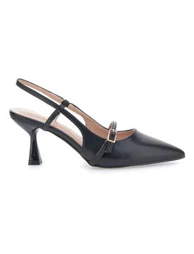 Décolleté nere slingback con cinturino P652 38 - FIRST LADY - FashionsVida