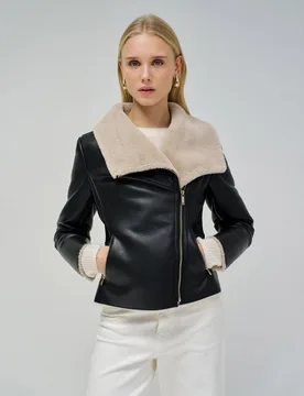 Biker de mujer efecto piel - Salsa Jeans - FashionsVida