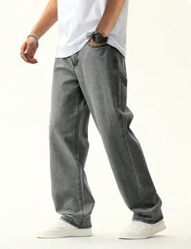 Jeans vaqueros casuales de ajuste relajado con cremallera y bolsillos para hombres - Shein - FashionsVida