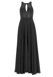 Abendkleid mit Stickerei und Cut-Ou female