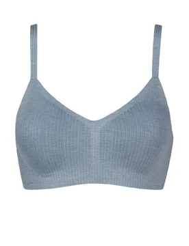 Women's 1 Pack Sloggi Zero Feel Pure Soft Bra Liberty Blue XL - Blue - Size: Extra Large - SockShop - FashionsVida