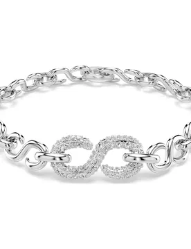 Braccialetto Dextera, Taglio Round, Bianco, Placcato rodio M - Swarovski - FashionsVida