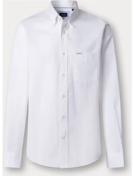 Camisa de hombre de popelín estampado espalda fit Club - Façonnable - FashionsVida