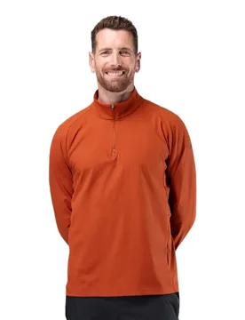 Rash Guard Manches Longues Motion 1/4 Zip Red Earth M - Zhik - FashionsVida