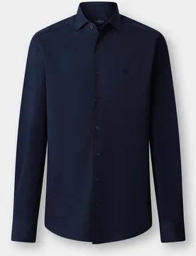 Camisa popelín de hombre elástica fit tailored - Hackett - FashionsVida