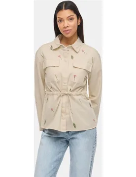 Chaqueta sahariana de mujer de algodón orgánico - Vila - FashionsVida