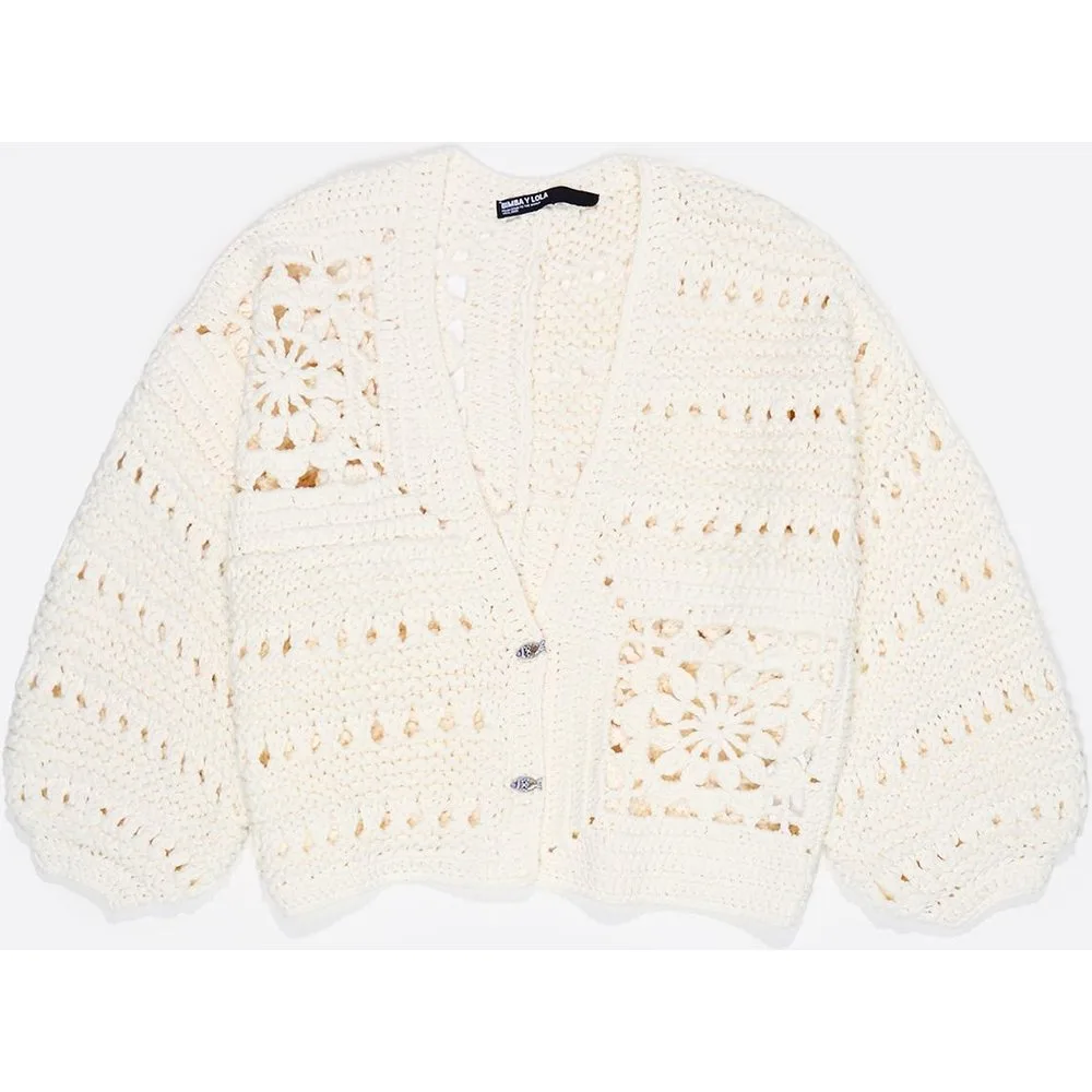 Cárdigan de mujer crochet globo - Bimba y Lola - FashionsVida