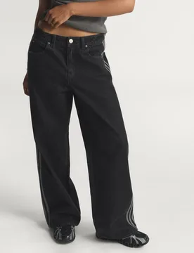 FIREBIRD Track Pant Denim 29-32 True Black Denim - Adidas - FashionsVida