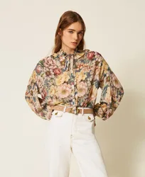 Twinset Chemise en crépon floral