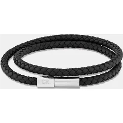 Pulsera de hombre Industrial Facets de piel azul