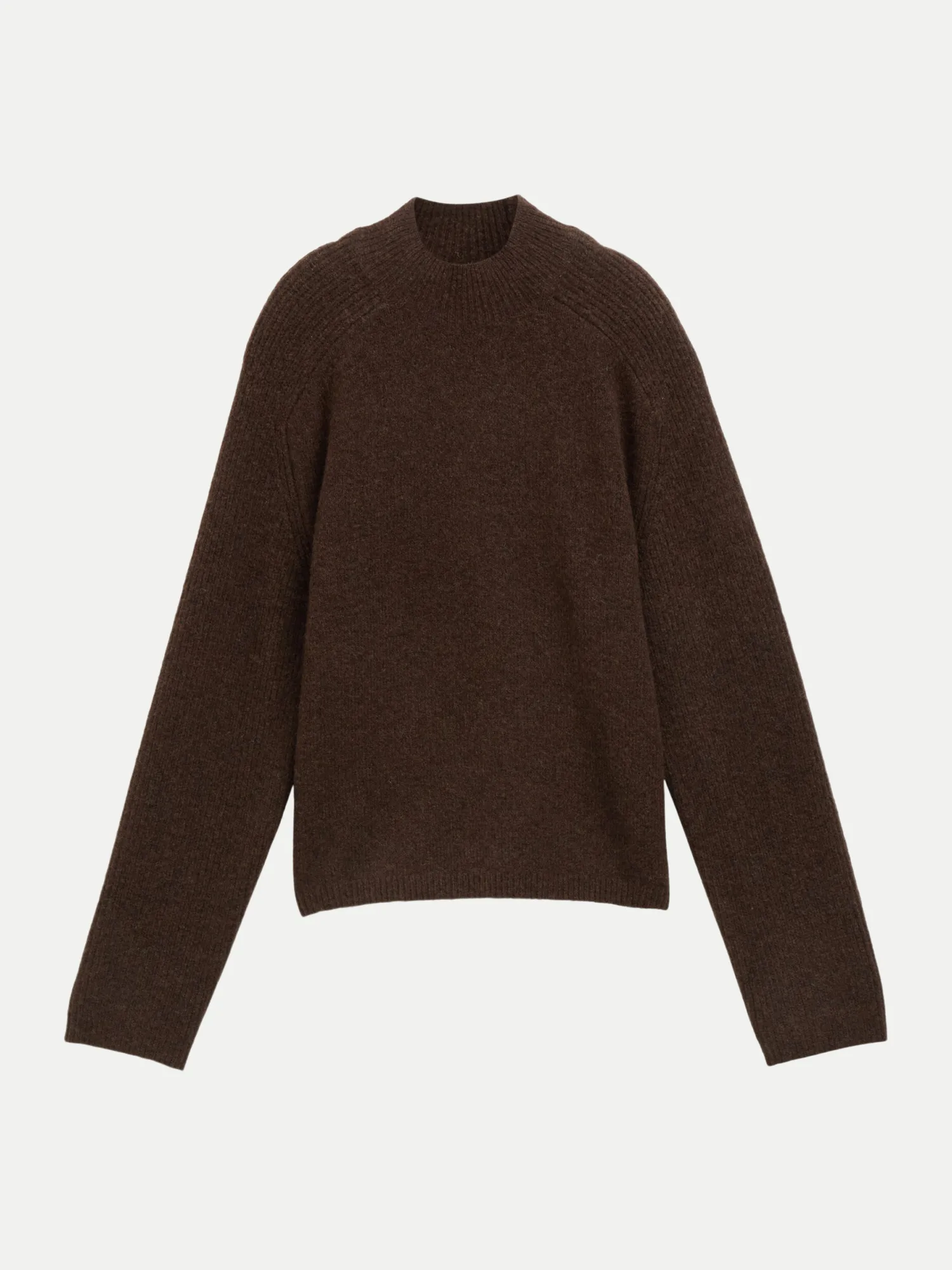Pullover mit Stehkragen Braun S - Tom Tailor Denim - FashionsVida