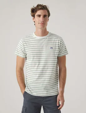 Camiseta de hombre verde khaki de manga corta - Scotta 1985 - FashionsVida