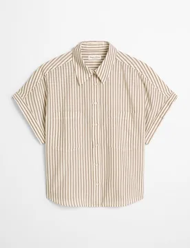 Blusa relajada de rayas de gasa de algodón - MARC O'POLO - FashionsVida