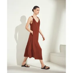 Vestido liso sin mangas