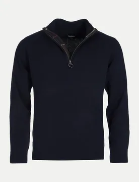 Troyer mit Patch aus Lammwolle Military Marl Blau XL - Barbour - FashionsVida