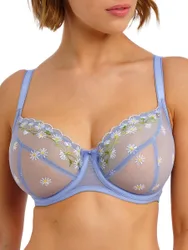 Womens Entwined Plunge Bra - Blue Polyamide - Size 38e