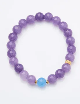 Natural Purple Chalcedony Bracelet Luxury Premium Beaded for Women Wenwan Mala Prayer Spiritual Jewelry Wholesale - Aliexpress - FashionsVida