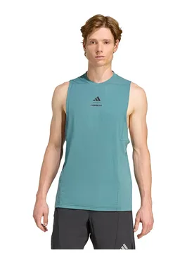 T-shirt Sans Manches Les Mills Graphic Preloved Teal XS - Adidas - FashionsVida