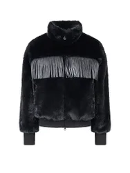 Damen Plüschjacke schwarz 36 W