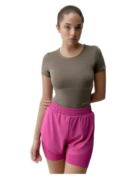 T-shirt à Manches Courtes Aldina Dark Taupe XL - Born Living Yoga - FashionsVida