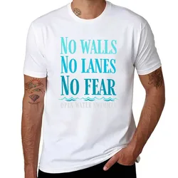 No wall no lanes no fear - open water swimming T-Shirt t shirts for man slim fit man t shirt summer T-Shirt
