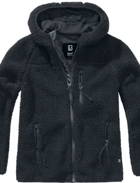 Fleecejacke - Ladies Teddyfleecejacket, hood - XS bis 5XL - für Damen - Größe 3XL - schwarz - Frauen - female - Brandit - FashionsVida