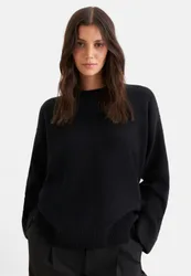 Boxy-Pullover aus Wolle und Kaschmir Schwarz M