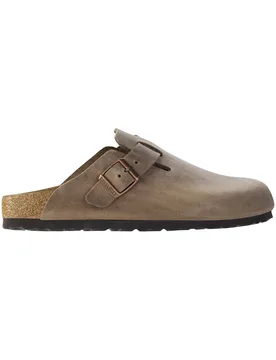 Sabots en cuir nubuck huilé - Boston Oiled Leather Narrow Tobacco Brown en Cuir - Taille 38 - Marron - Birkenstock - FashionsVida