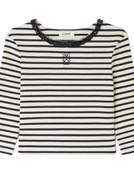 Camiseta de mujer de rayas - sandro - FashionsVida