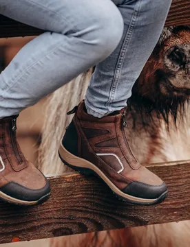 Schuhe FIELD FrontZip GripFTX chocolate 40 - Suedwind - FashionsVida