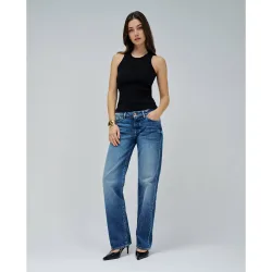 Vaqueros low rise straight de mujer