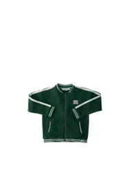 Felpa con zip VERDE SCURO 92