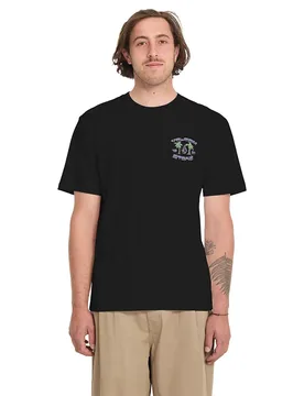 T-shirt à Manches Courtes 91 Palm Black L - Volcom - FashionsVida