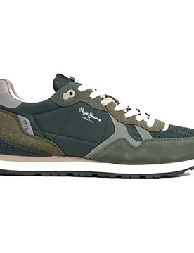 Baskets Brit League Evergreen Green EU 45 - Pepe jeans - FashionsVida