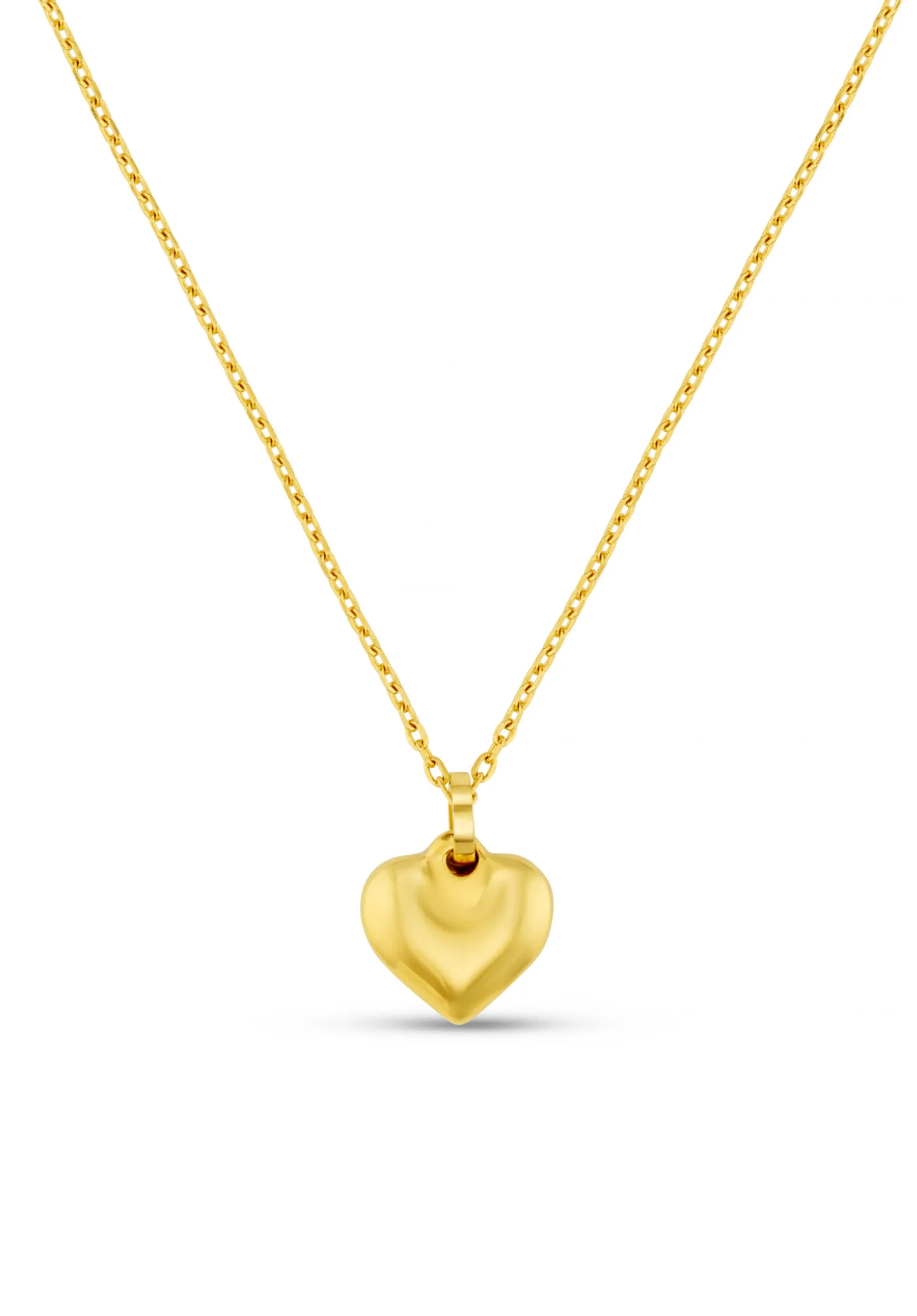 LUXE Domed Heart Necklace - Gold - Orelia London - FashionsVida