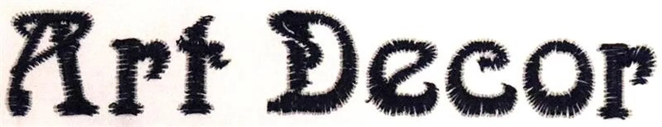 Stickservice Schabracke bis zu 15 Buchstaben Art Decor hellblau