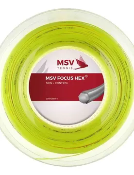 Focus Hex 200 M Tennis Reel String Neon Yellow 1.18 mm - Msv Tennis - FashionsVida