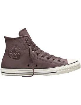 Sneakers montantes en cuir synthétique - Chuck Taylor All Star High Pot Hole Plum/Egret/Black en Cuir - Taille 42 - Bordeaux - Converse - FashionsVida