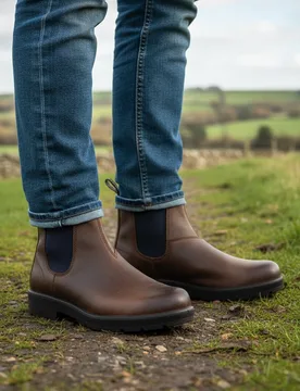 Sam Mens Leather Dealer Boots - Catesby England - FashionsVida